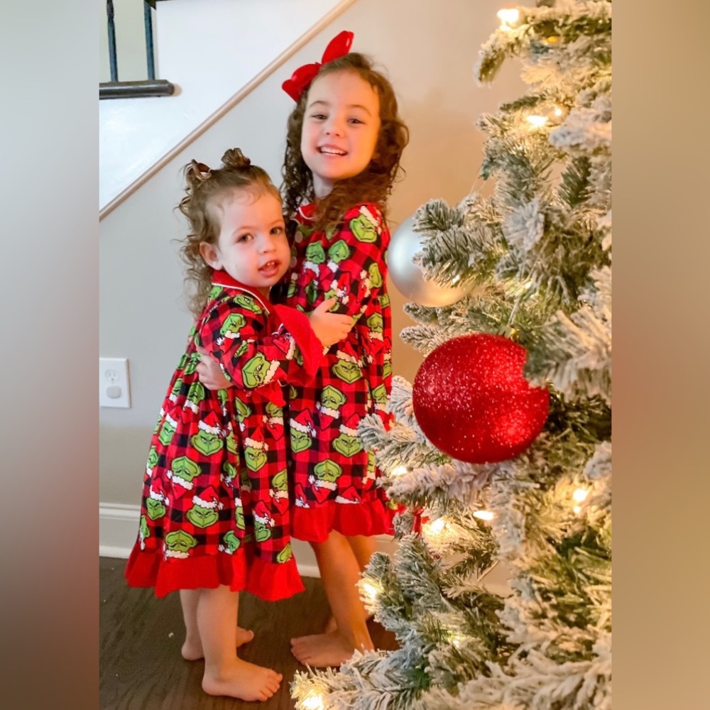 Grinch Ruffle Christmas Gown